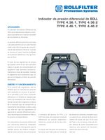 [翻译成西班牙语]El indicador de presión difference de BOLL es an dispositivo robusto y compacto que detecta El nivel de suciedad de los elementos filtrantes ▶Saiba但是!